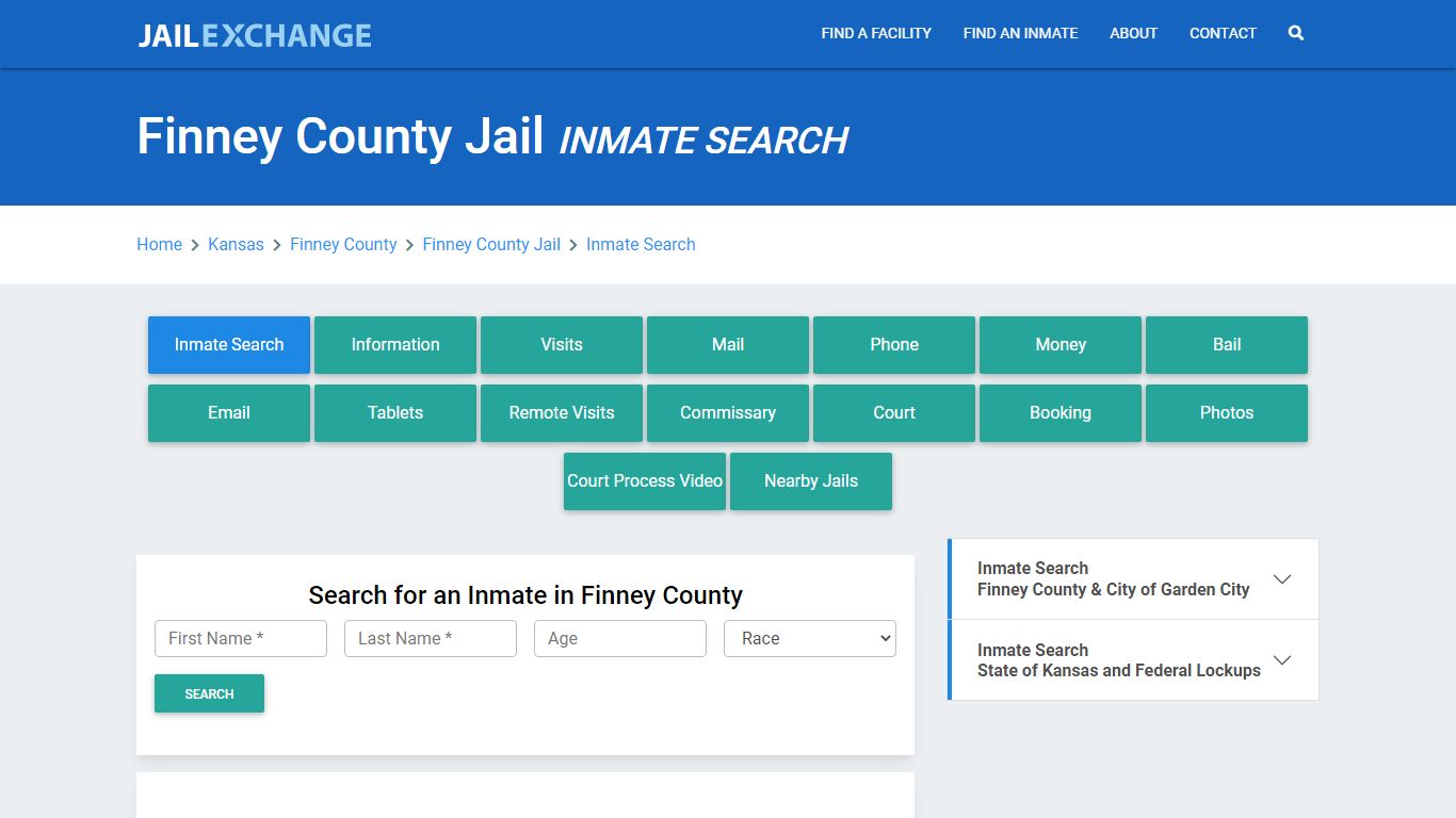 Finney County Jail, KS Inmate Search: Roster & Mugshots